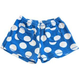Mini Boden Polka Dot Towelling Terry Cloth Cover up Shorts, Size 11 Y